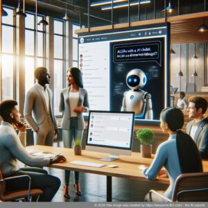 A screenshot showcasing Ailisha's AI Chatbot interface integrated into a WordPress website, highlighting its user-friendly design and customization options.